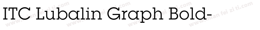 ITC Lubalin Graph Bold字体转换